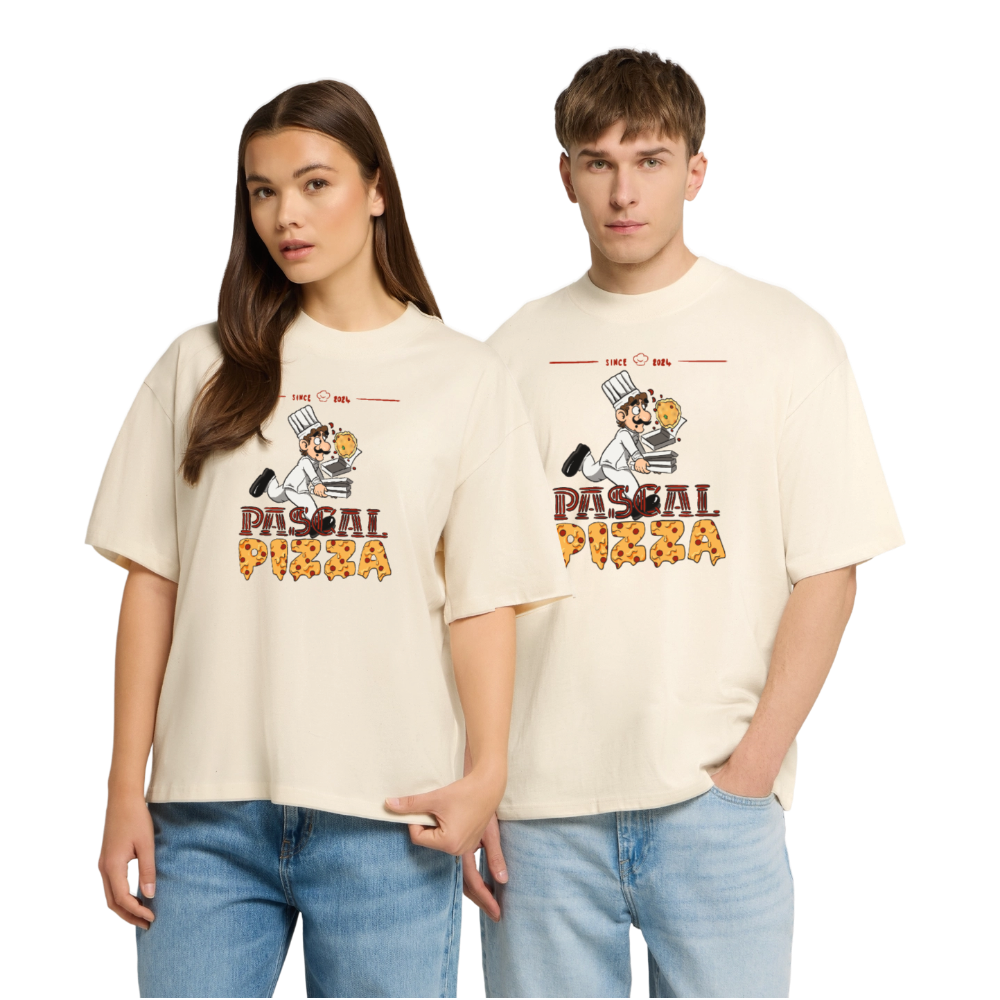 "Pascal Pizza" T-Shirt - soft Ecru
