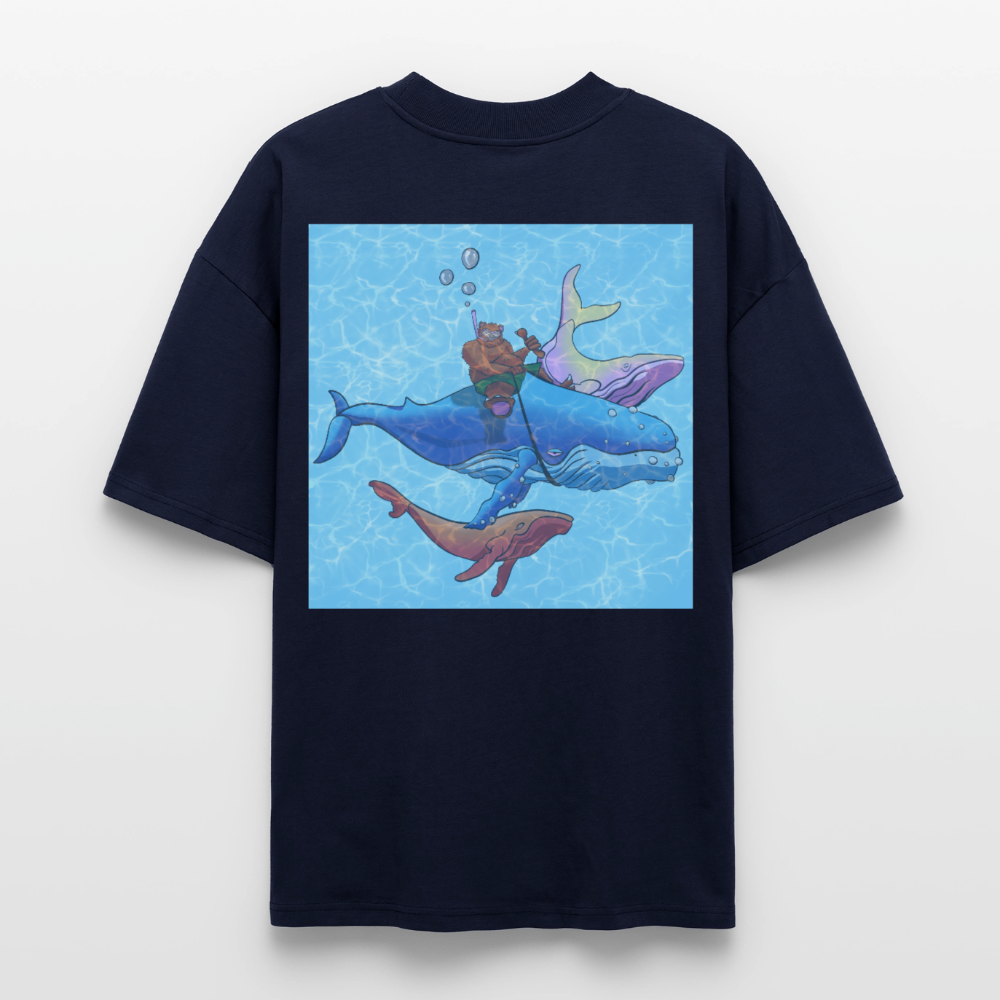 'Whale Of A Time" Pascal designs T-Shirt - navy